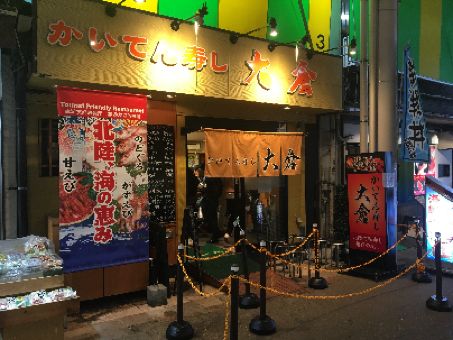 金沢寿司ランキング⑤金沢の台所、近江町市場の超人気回転寿司屋！大倉